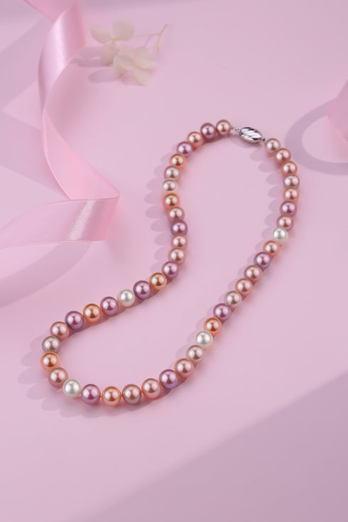 6.0-6.5mm Multicolor Freshwater Pearl Strand Necklace - Color Grace